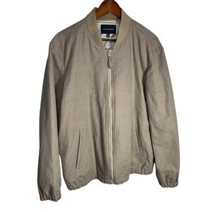 Club Monaco Men's Tan Cotton Bomber Jacket Size XL